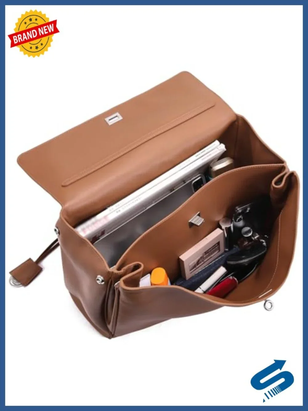 Genuine Leather Tote Bag for Women Large Capacity Work Travel Satchel